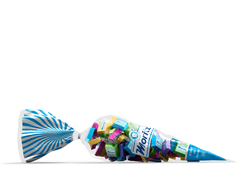 Moritz Eiskonfekt Würfel Spitztüte